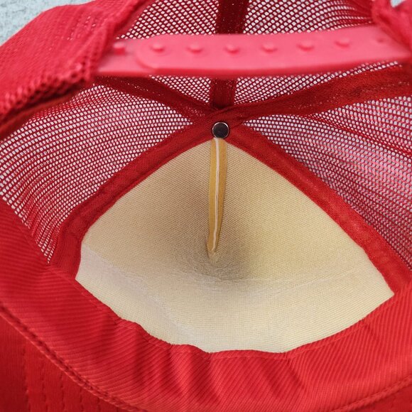 Vintage Trucker Hat Snapback Cap Sydney Australia Red White Rope Mesh Foam 80s - Picture 8 of 8